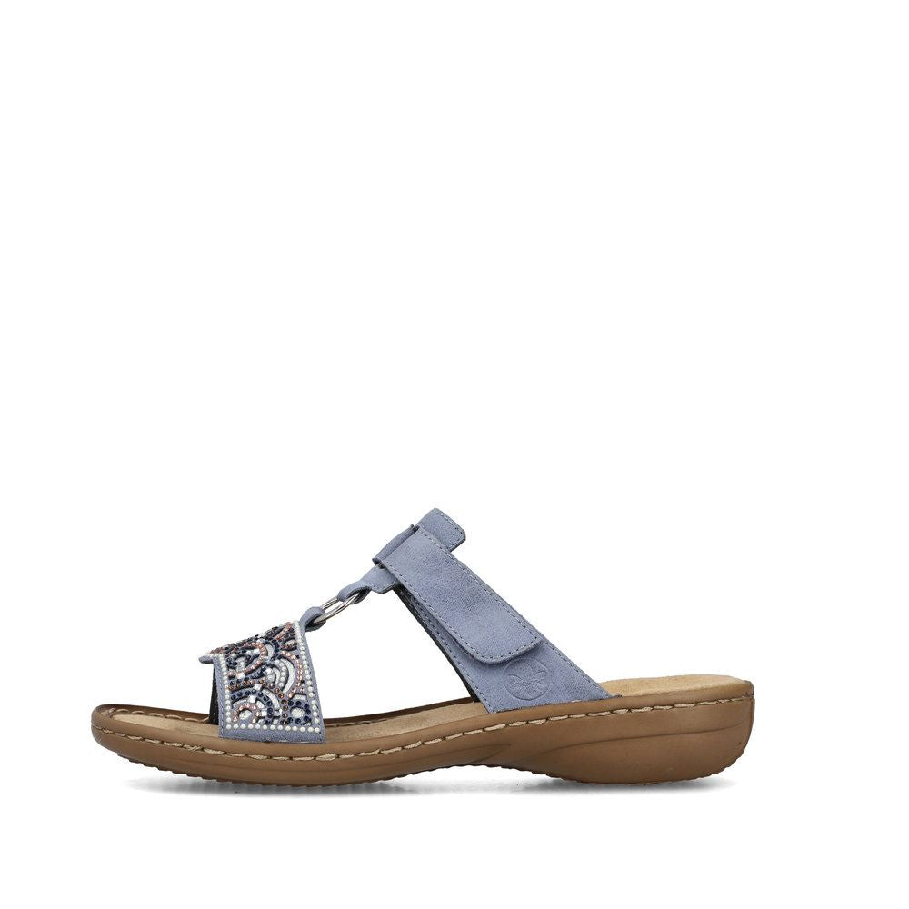 Rieker 608K2 Women's Slide Sandals – Blue