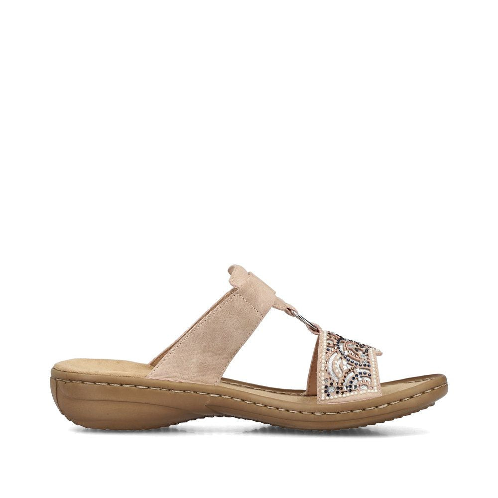 Rieker 608K2 Women's Slide Sandals – Pink