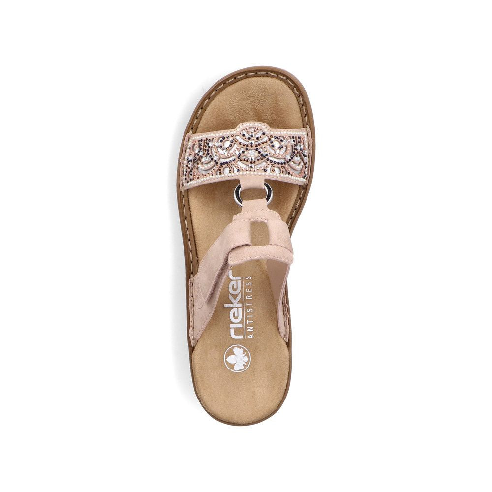Rieker 608K2 Women's Slide Sandals – Pink