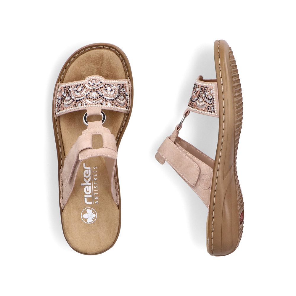 Rieker 608K2 Women's Slide Sandals – Pink