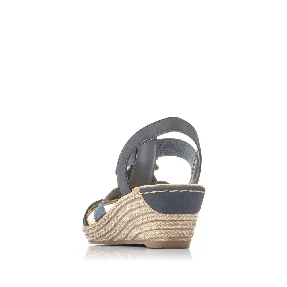 Rieker 62436 Women's Wedge Sandals – Blue
