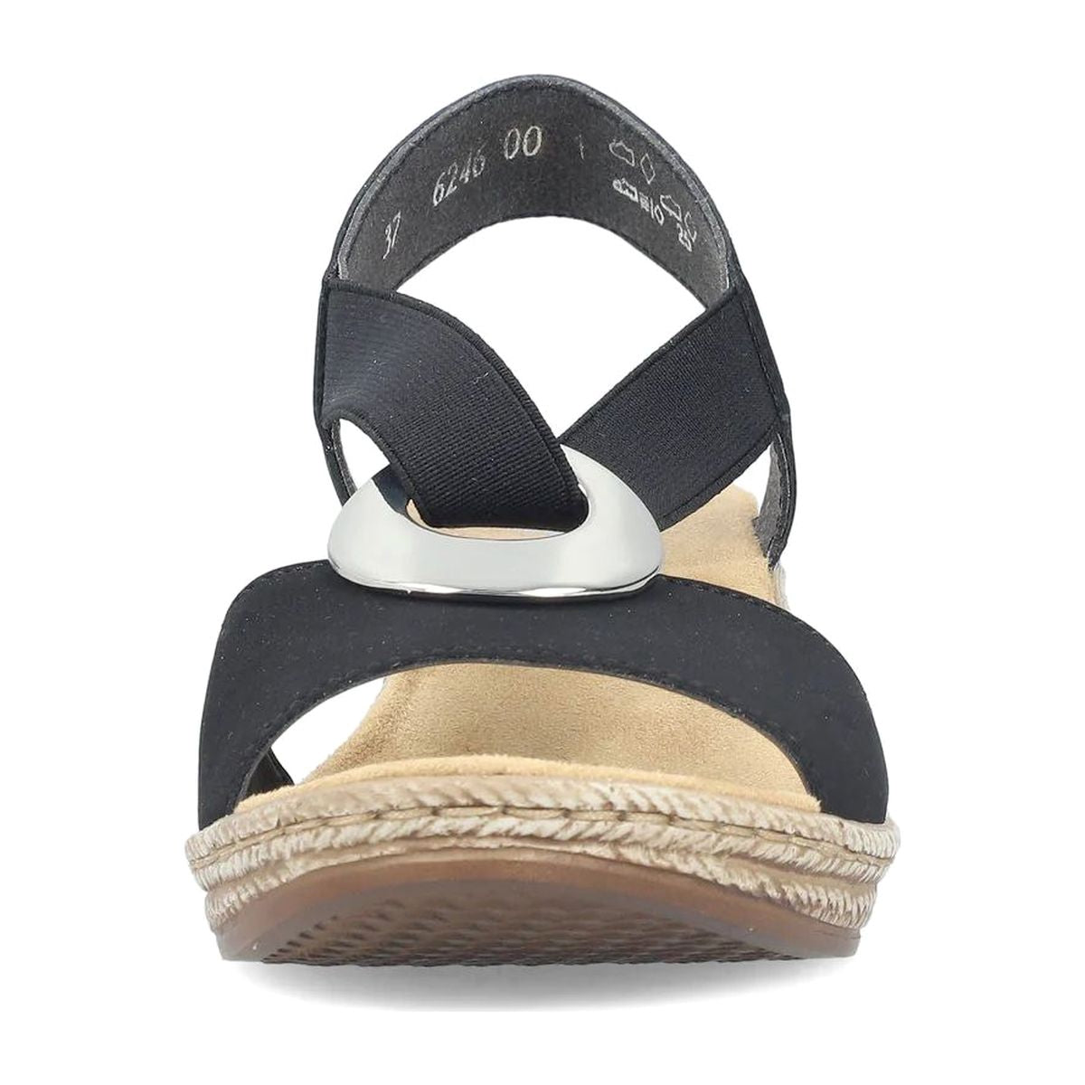 Rieker 624H6 Women's Wedge Sandals – Navy
