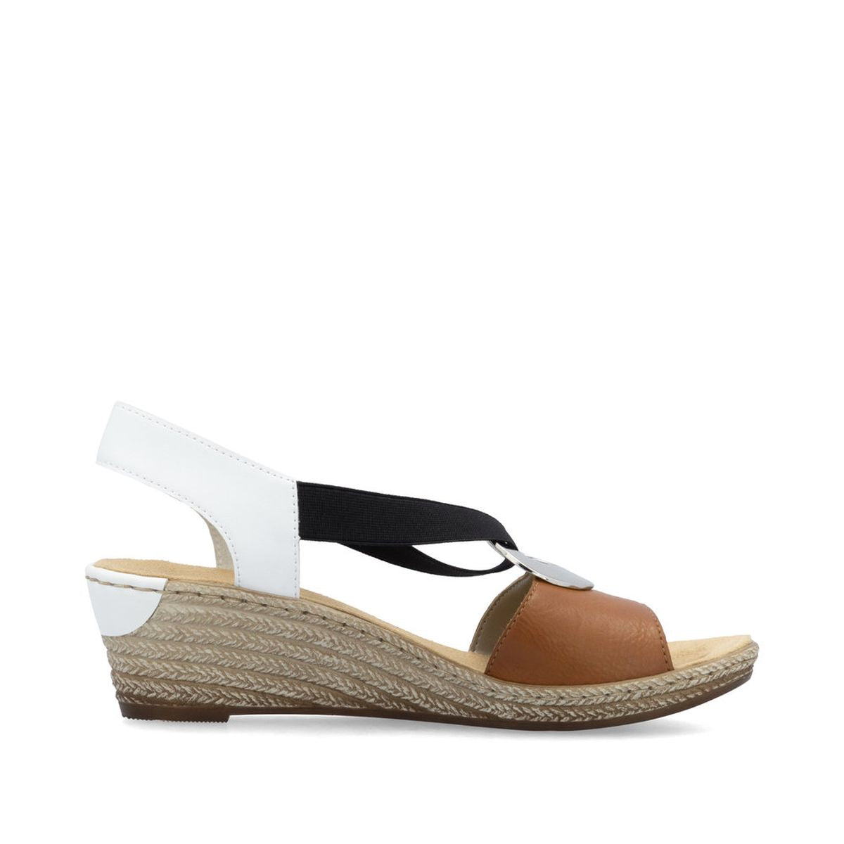 Rieker 624H6 Women's Wedge Sandals – Brown