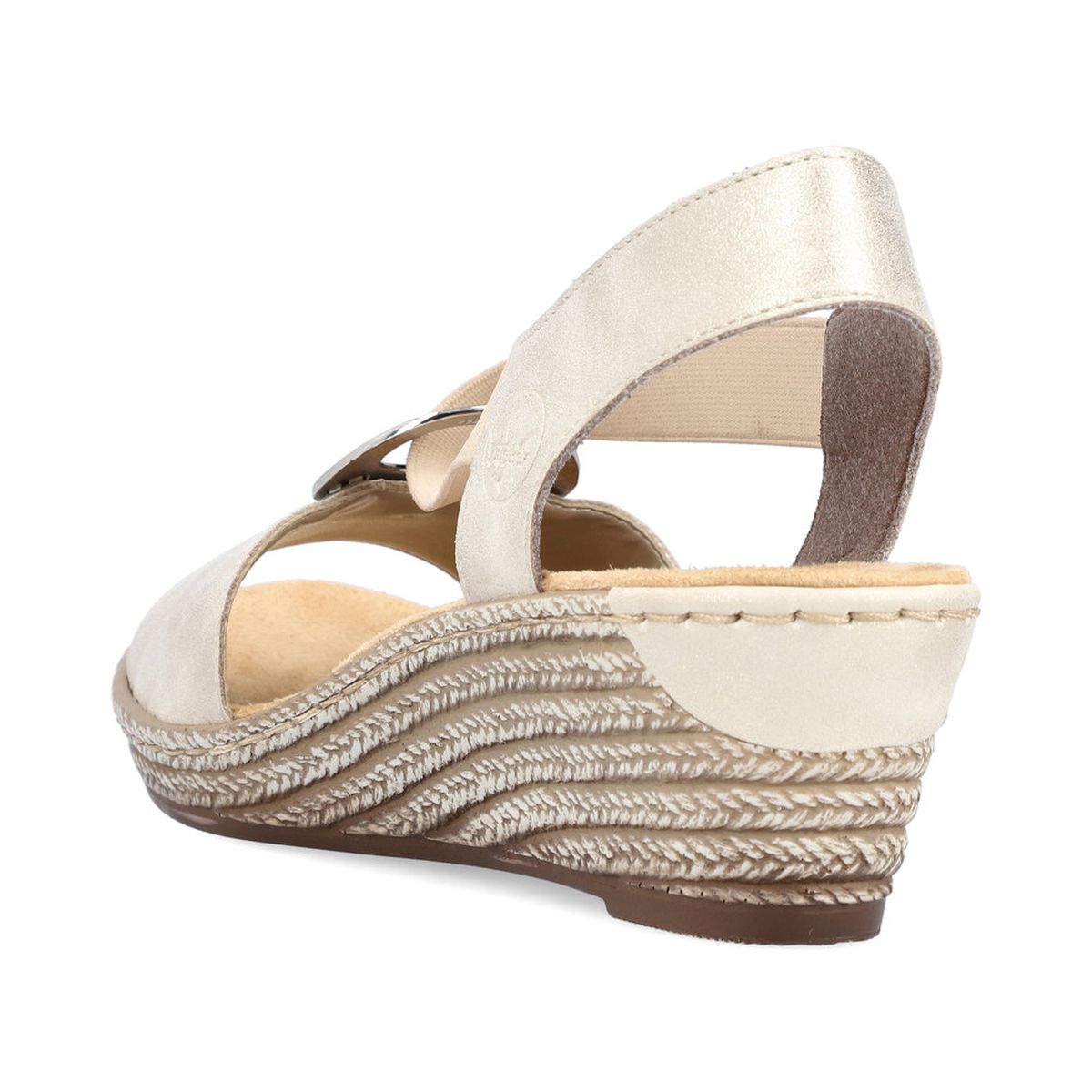 Rieker 624H6 Women's Wedge Sandals – Beige