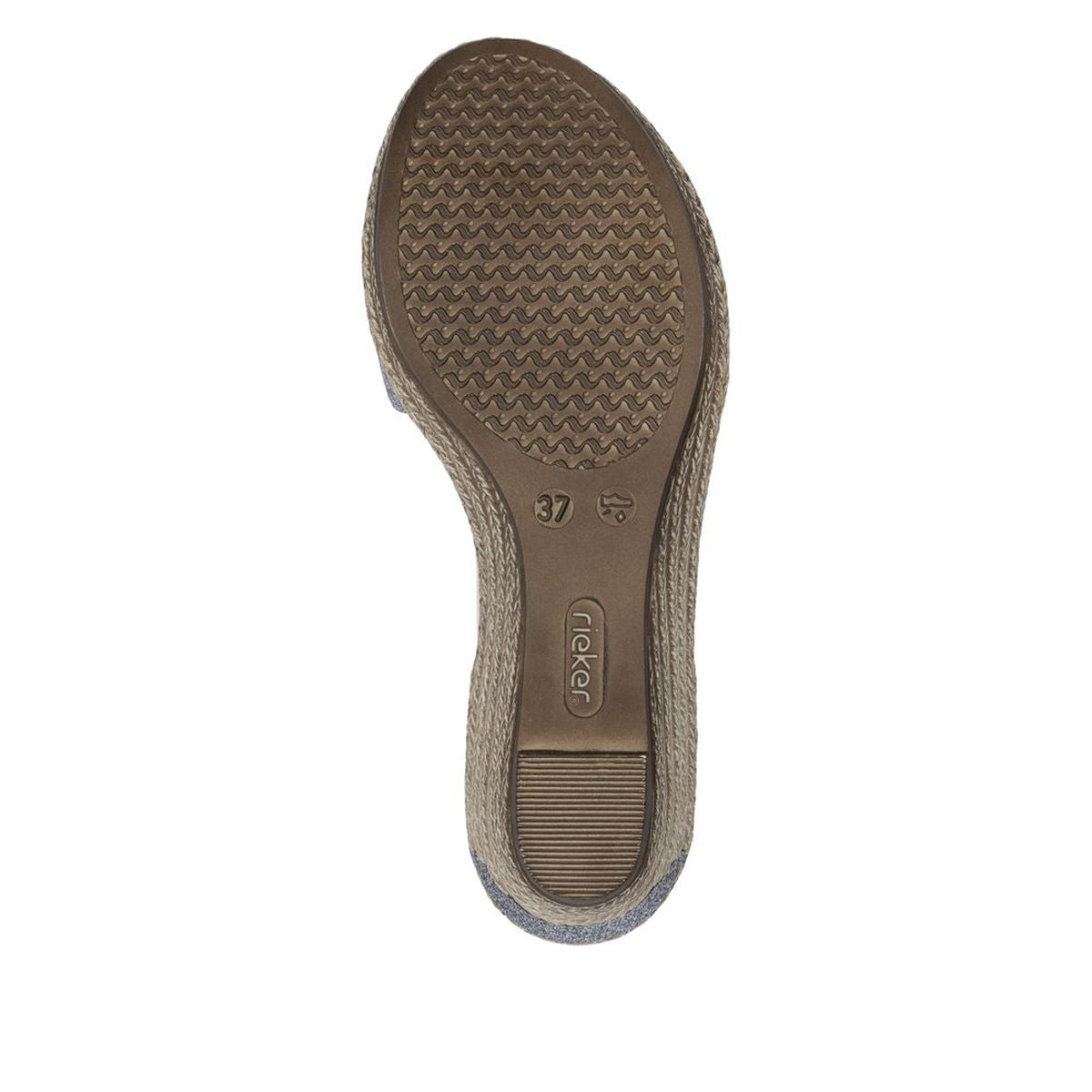Rieker 624H6 Women's Wedge Sandals – Old Silver