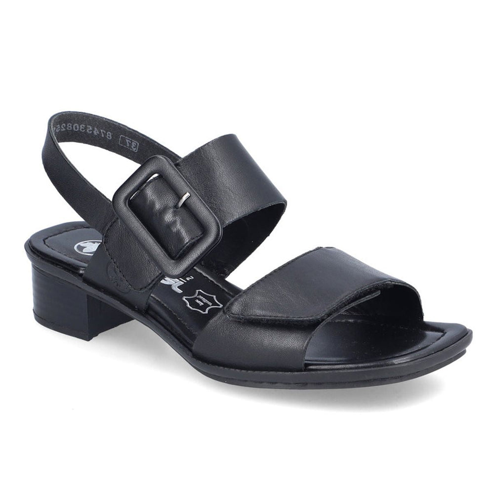 Rieker 62663 Women's Strap Sandals – Black