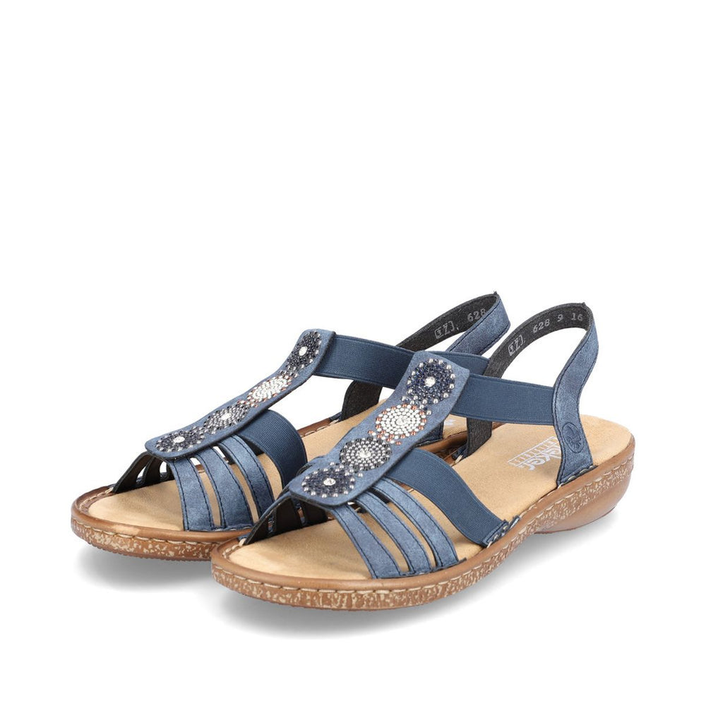 Rieker 628G9 Morelia Strap Sandals – Blue