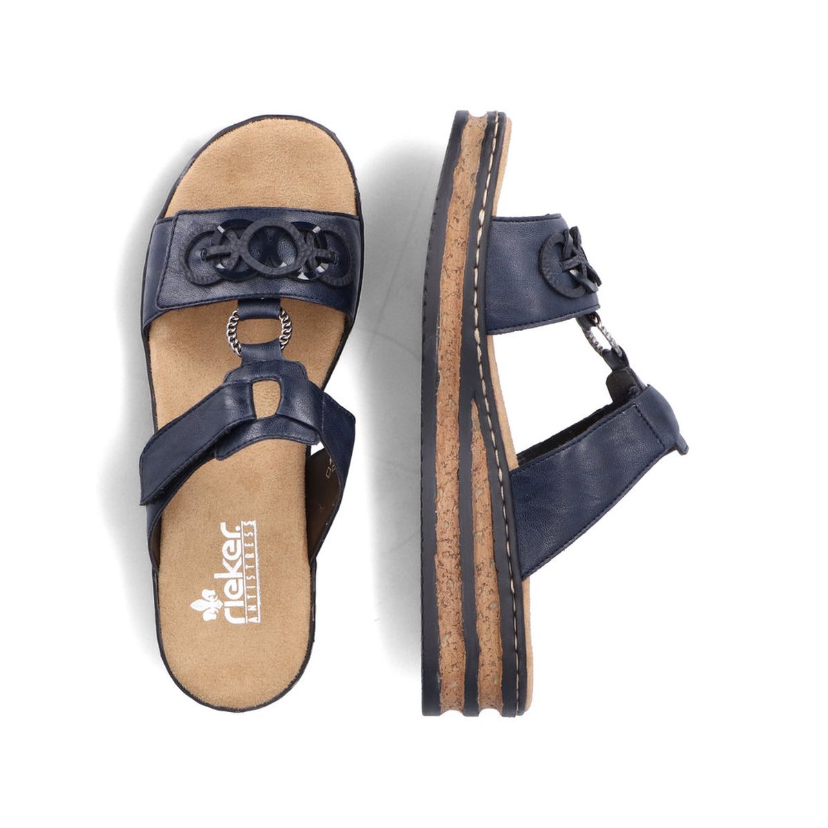 Rieker 62936 Women's Slip-on Sandals – Blue