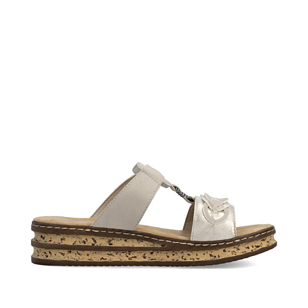 Rieker 62936 Women's Slip-on Sandals – Beige