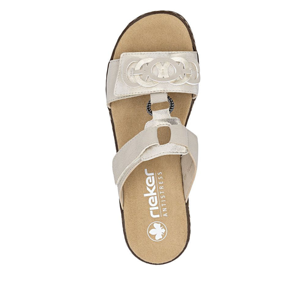 Rieker 62936 Women's Slip-on Sandals – Beige