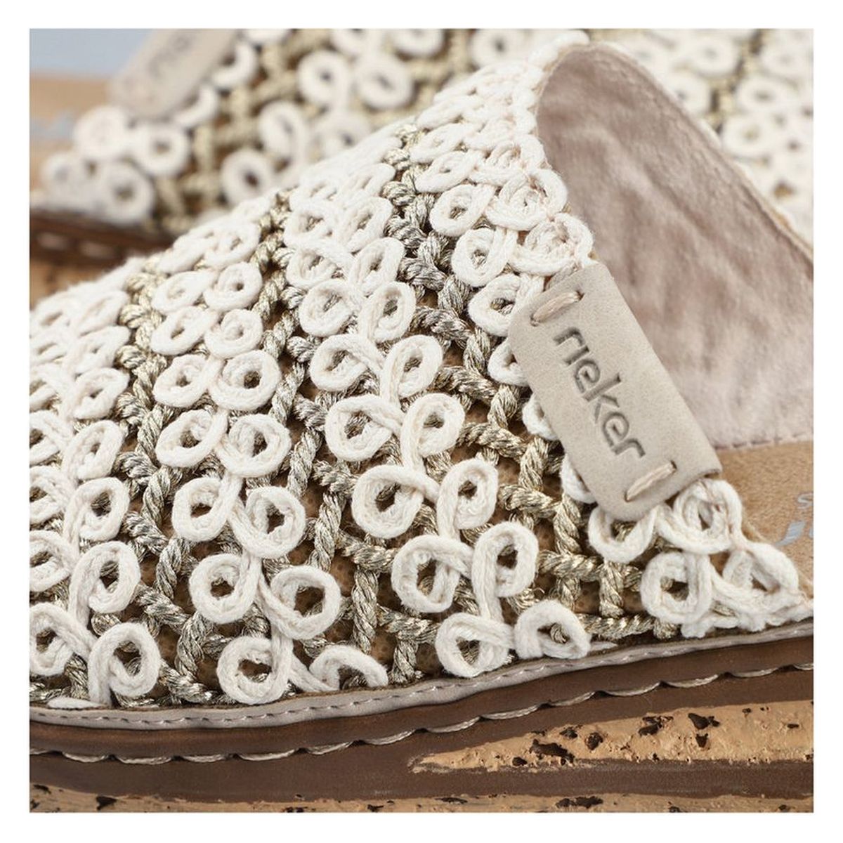 Rieker 629X8 Women's Slide Sandals – Beige