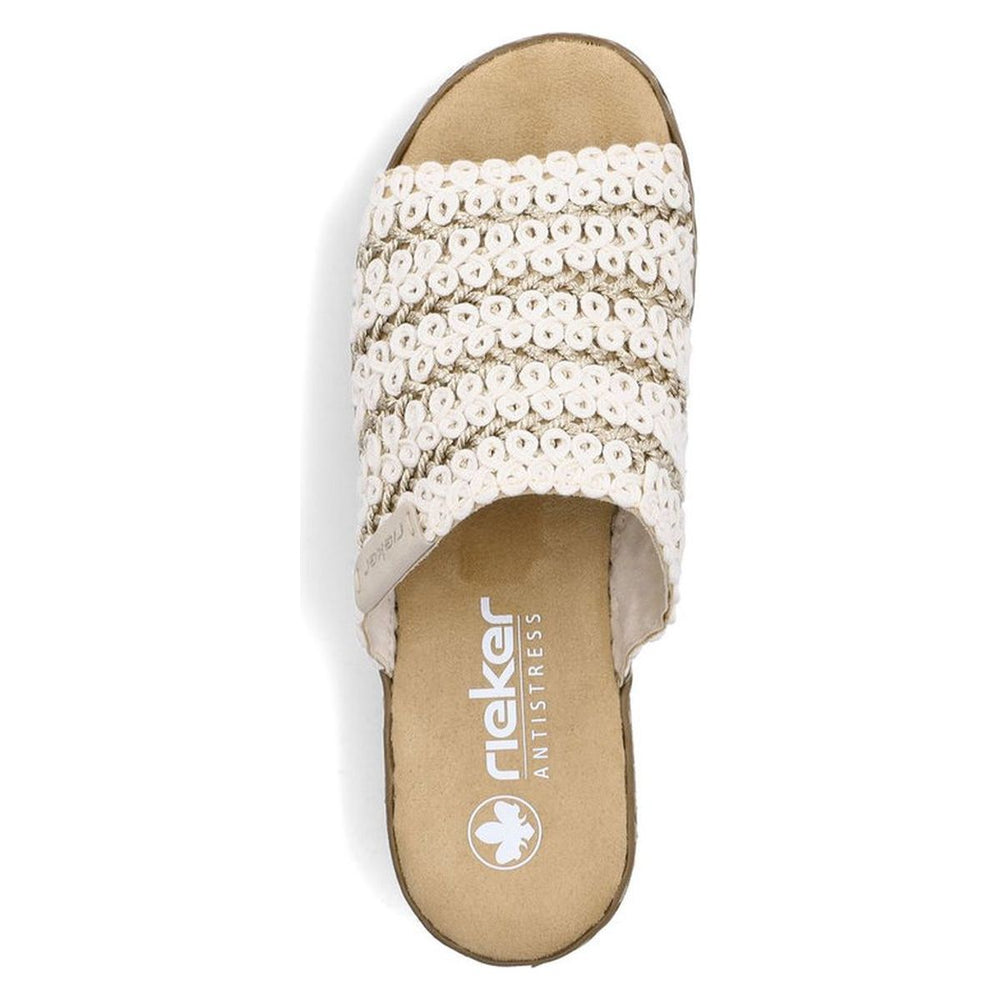 Rieker 629X8 Women's Slide Sandals – Beige
