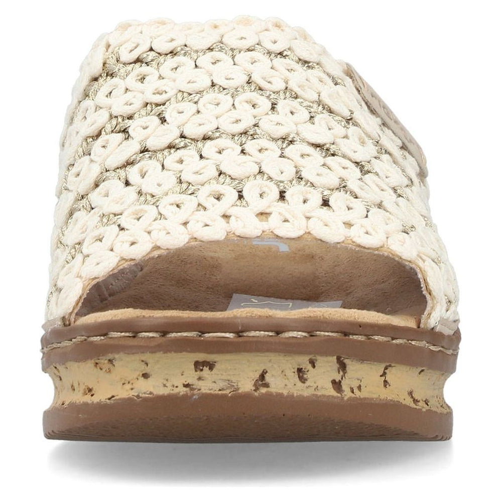 Rieker 629X8 Women's Slide Sandals – Beige