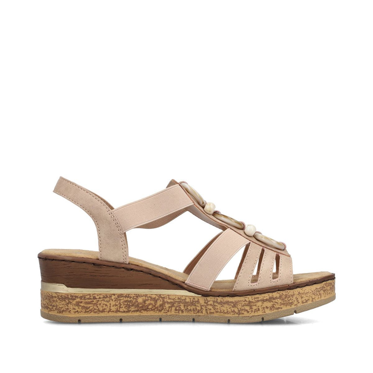 Rieker 63778 Women's Wedge Sandals – Pink