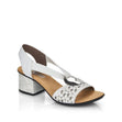 Rieker 64677 Women's Block Heel Sandals – White