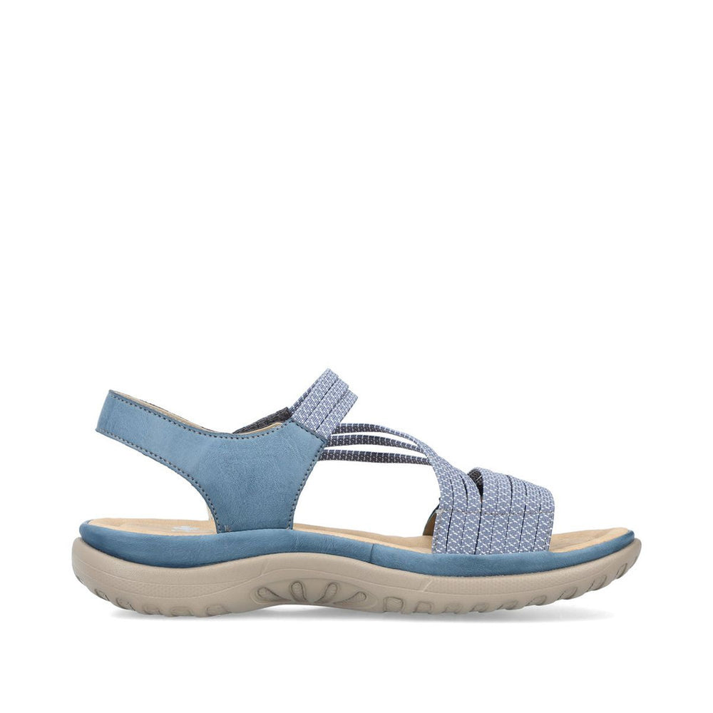 Rieker 64870 Women's Velcro Strap Sandals – Blue