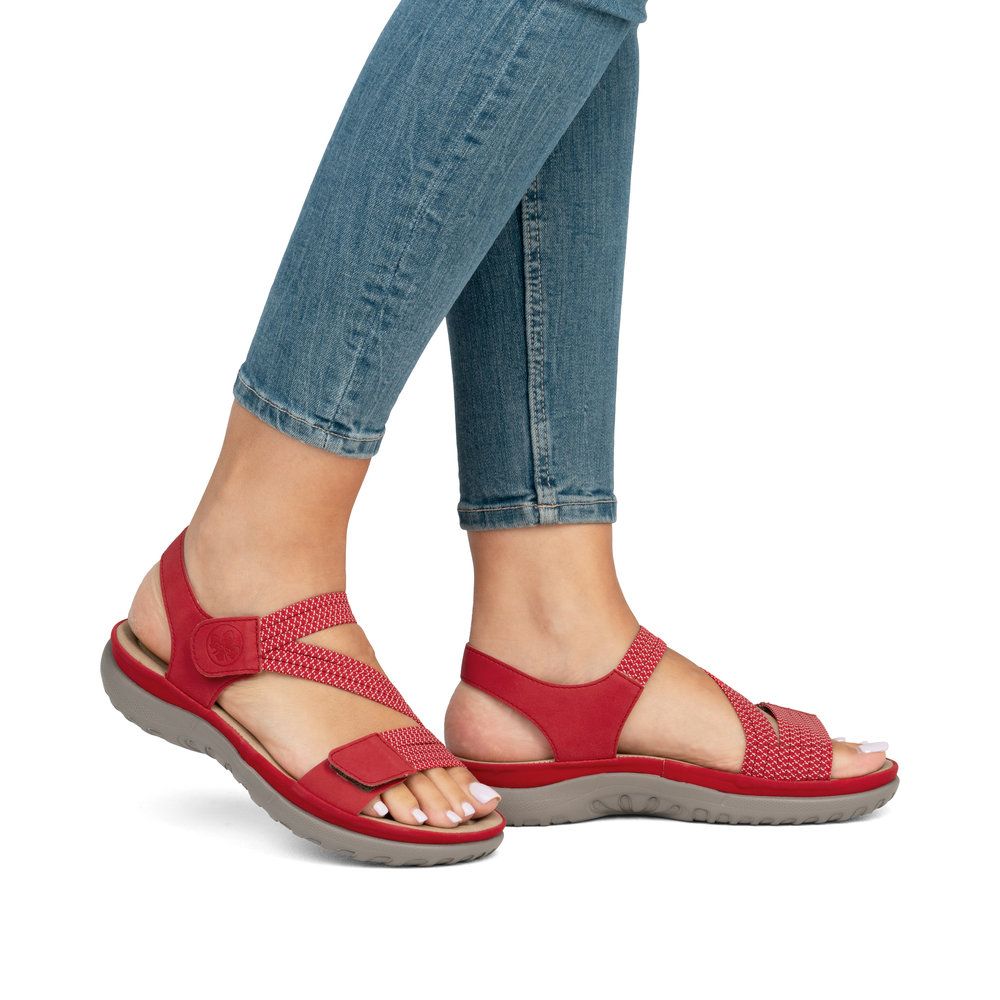 Rieker 64870 Women's Velcro Strap Sandals – Flamme