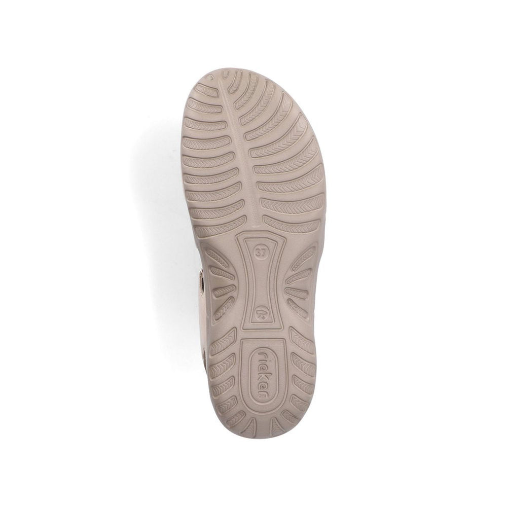 Rieker 64870 Women's Velcro Strap Sandals – Beige
