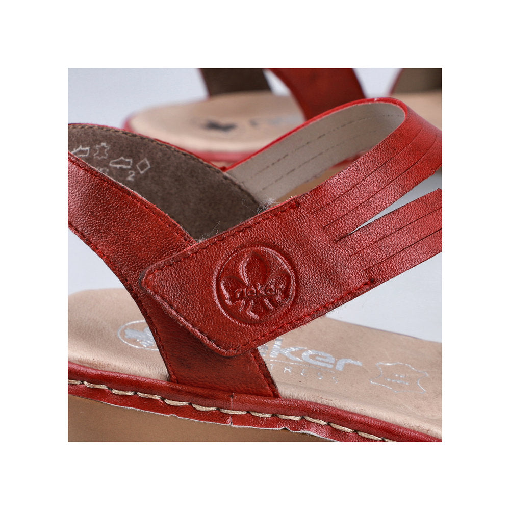 Rieker 65964 Women's Strap Sandal – Red