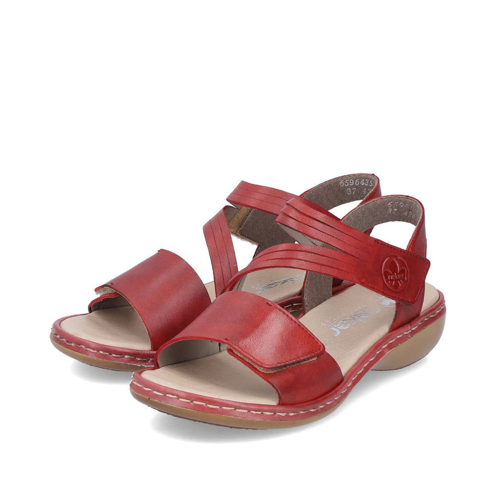 Rieker 65964 Women's Strap Sandal – Red