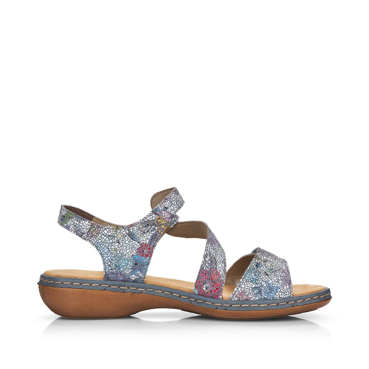 Rieker 659C7 Women's Velcro Strap Sandals – Multi