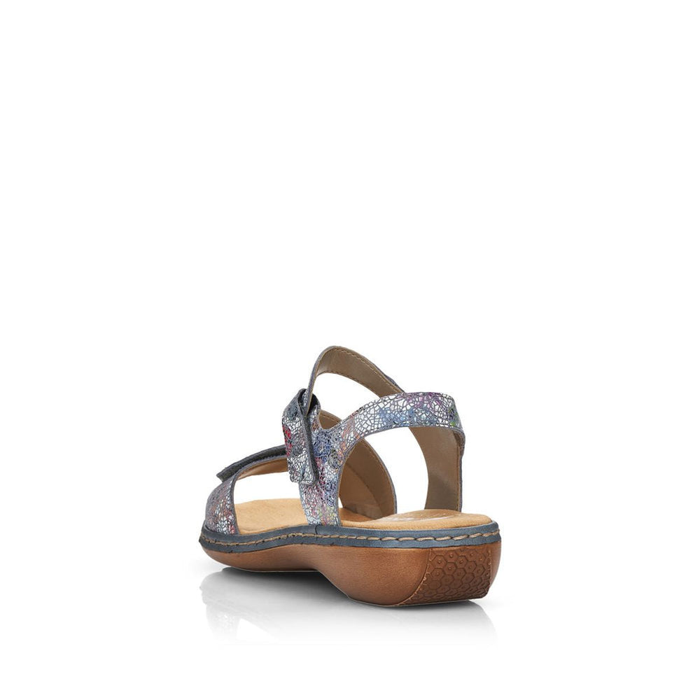 Rieker 659C7 Women's Velcro Strap Sandals – Multi