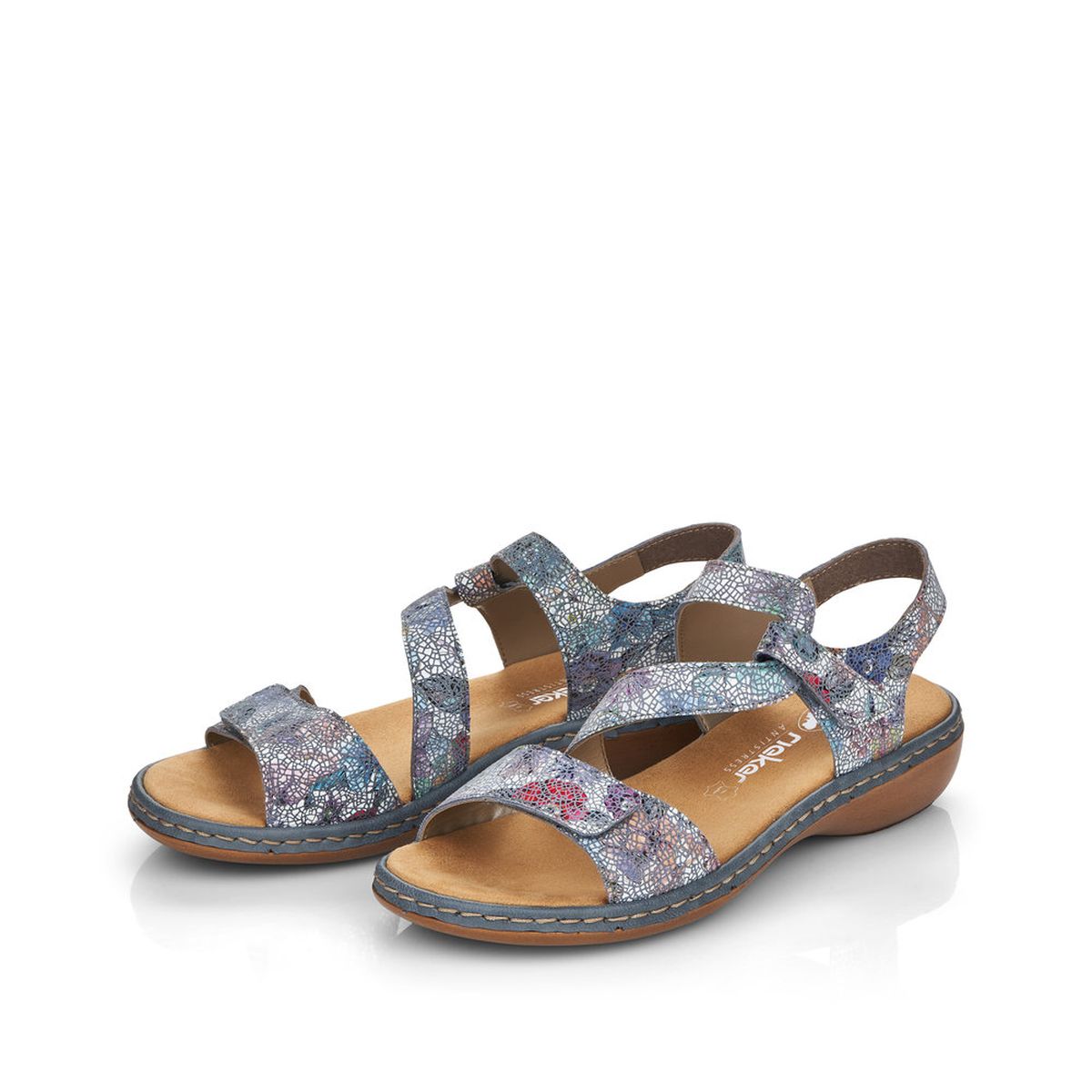 Rieker 659C7 Women's Velcro Strap Sandals – Multi