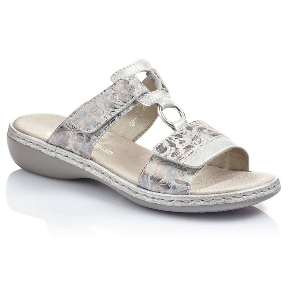 Rieker 659X6 Women's Slide Sandals – Ice Metallic