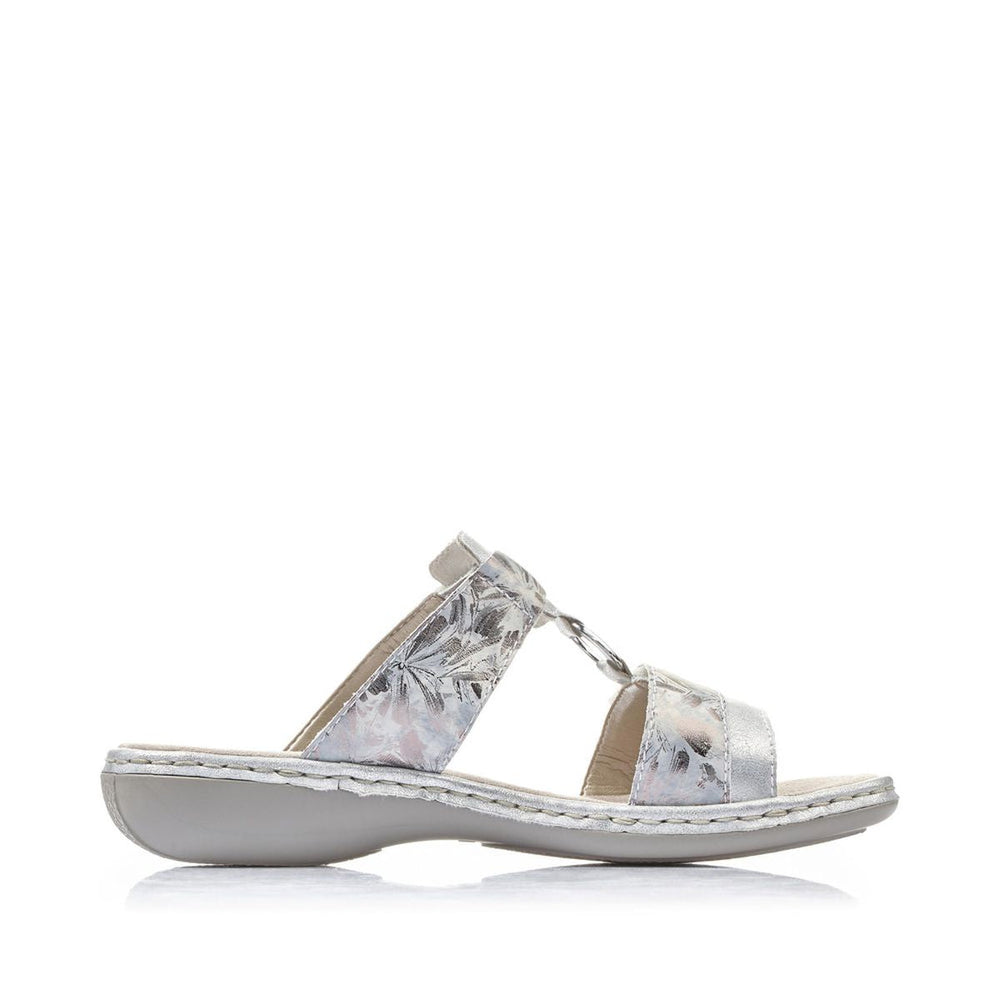 Rieker 659X6 Women's Slide Sandals – Ice Metallic