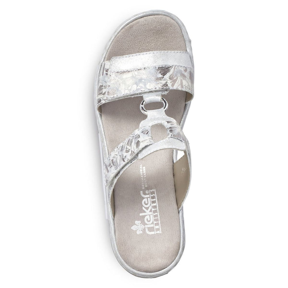 Rieker 659X6 Women's Slide Sandals – Ice Metallic