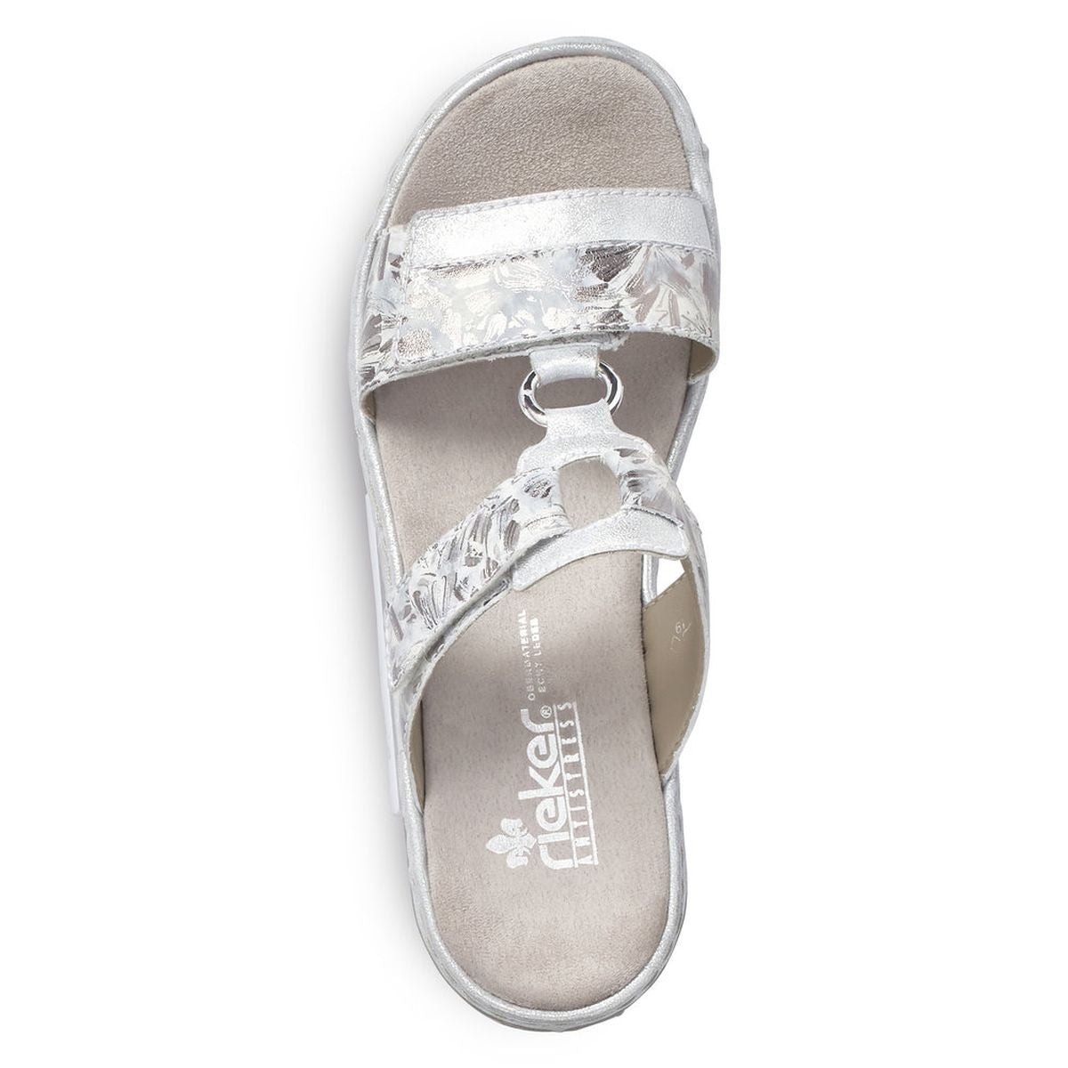 Rieker 659X6 Women's Slide Sandals – Ice Metallic
