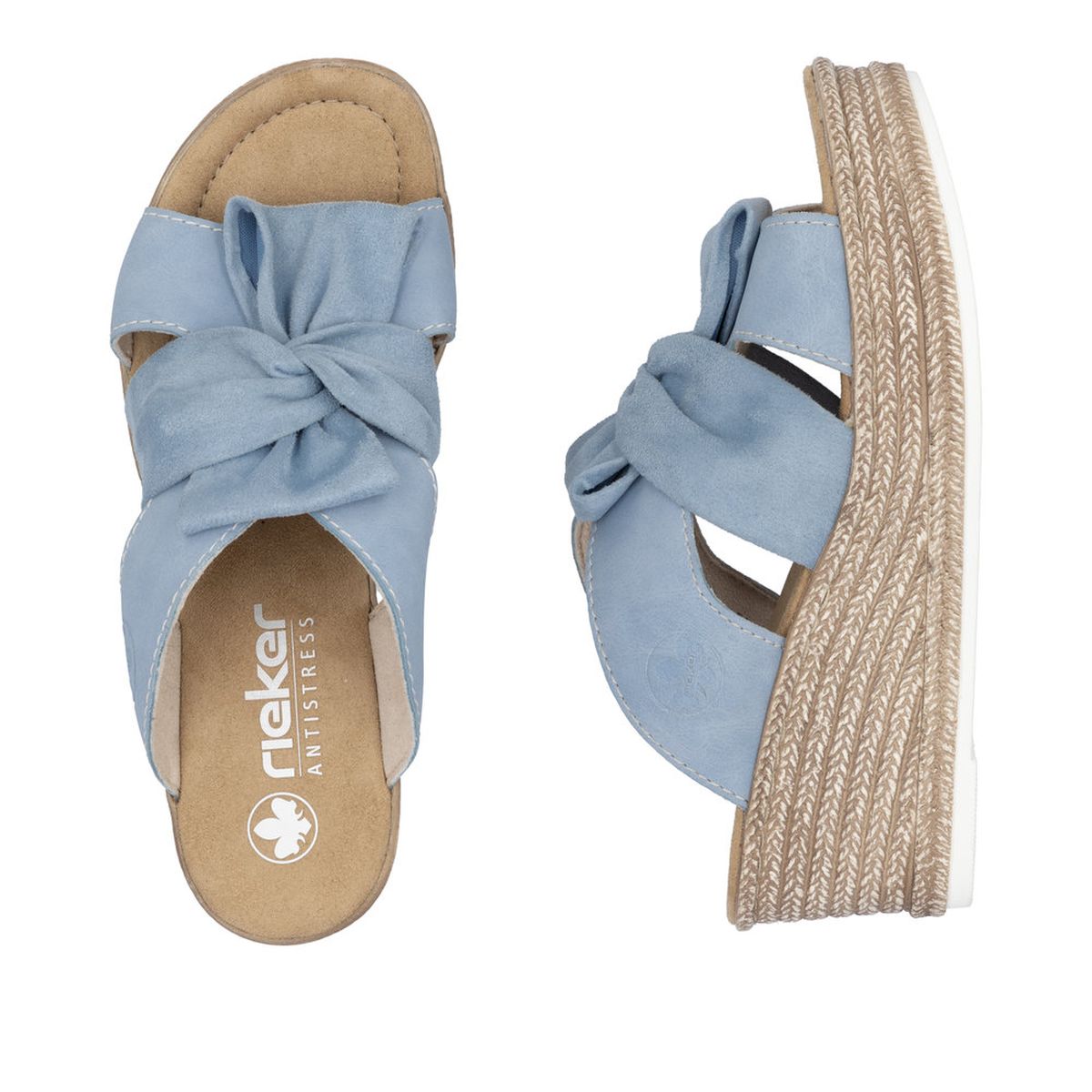 Rieker 68789 Women's Wedge Sandals – Aqua