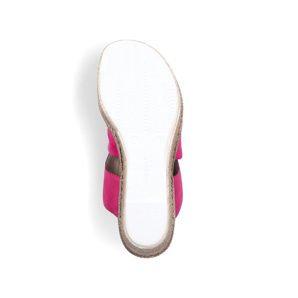 Rieker 68789 Women's Wedge Sandals – Magenta