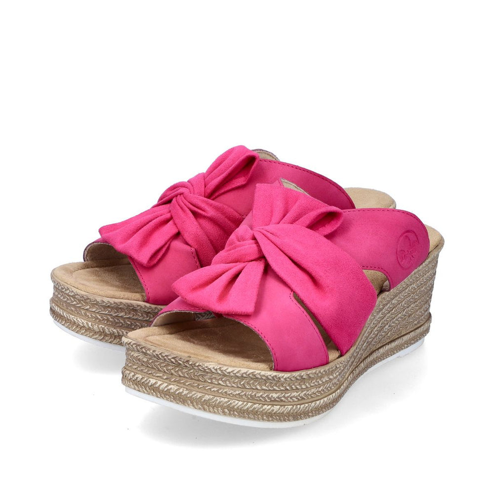 Rieker 68789 Women's Wedge Sandals – Magenta