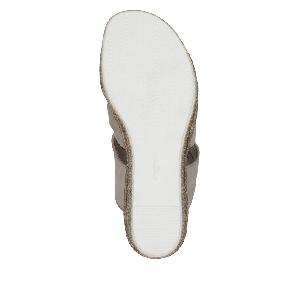 Rieker 68789 Women's Wedge Sandals – Beige