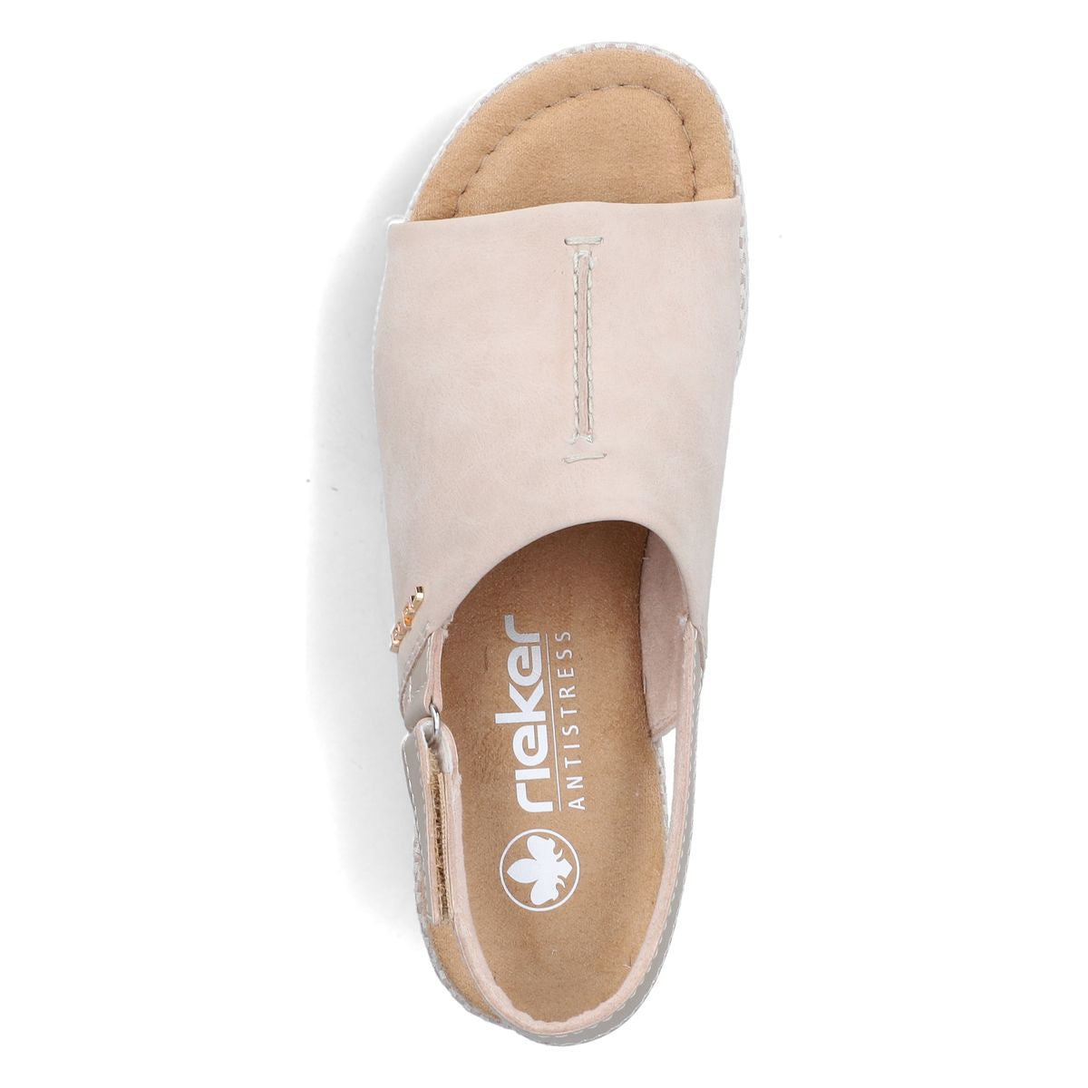 Rieker 69460 Women's Wedge Sandals – Beige