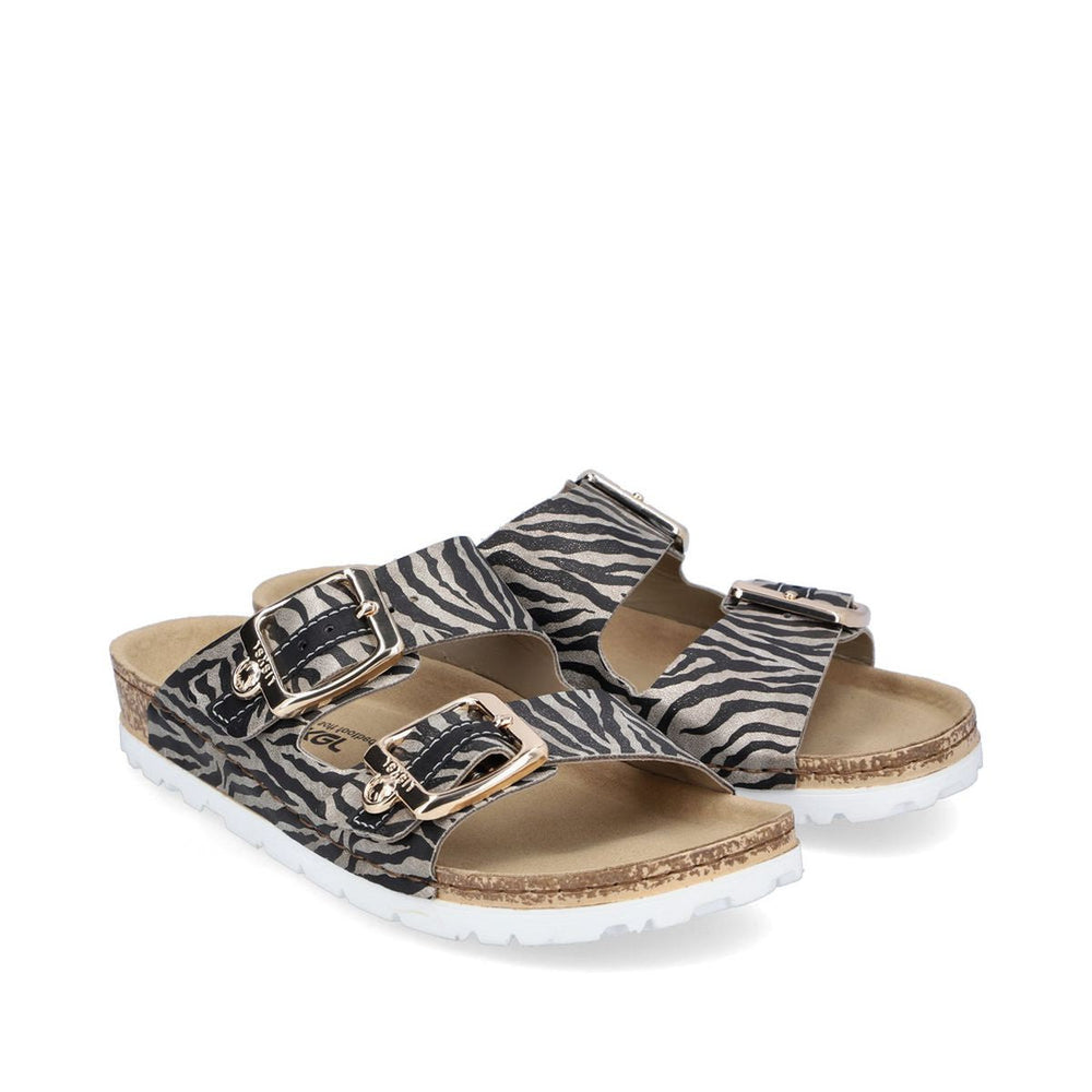 Rieker 69850 Women's Slide Sandal – Striped