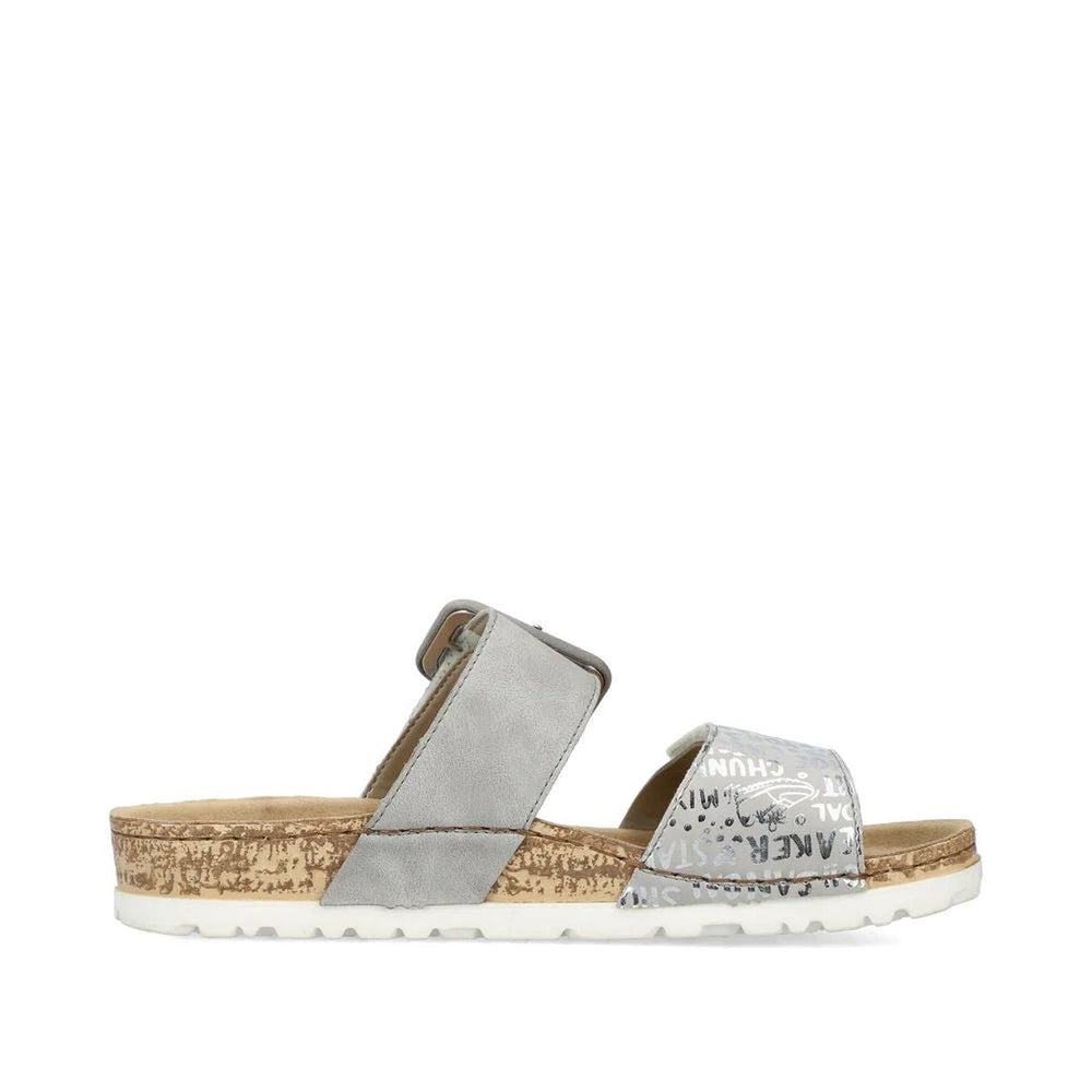 Rieker 698814 Women's Slide Sandal – Silver
