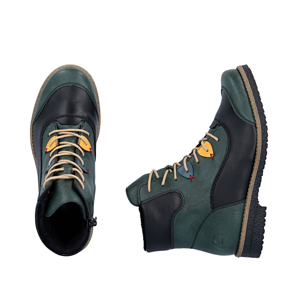 Rieker 73510 Women's Mid Height Boots - Green