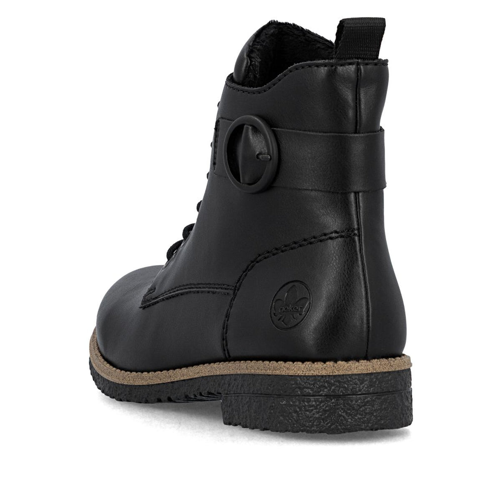 Rieker 73520 Women's Mid Height Boots - Black