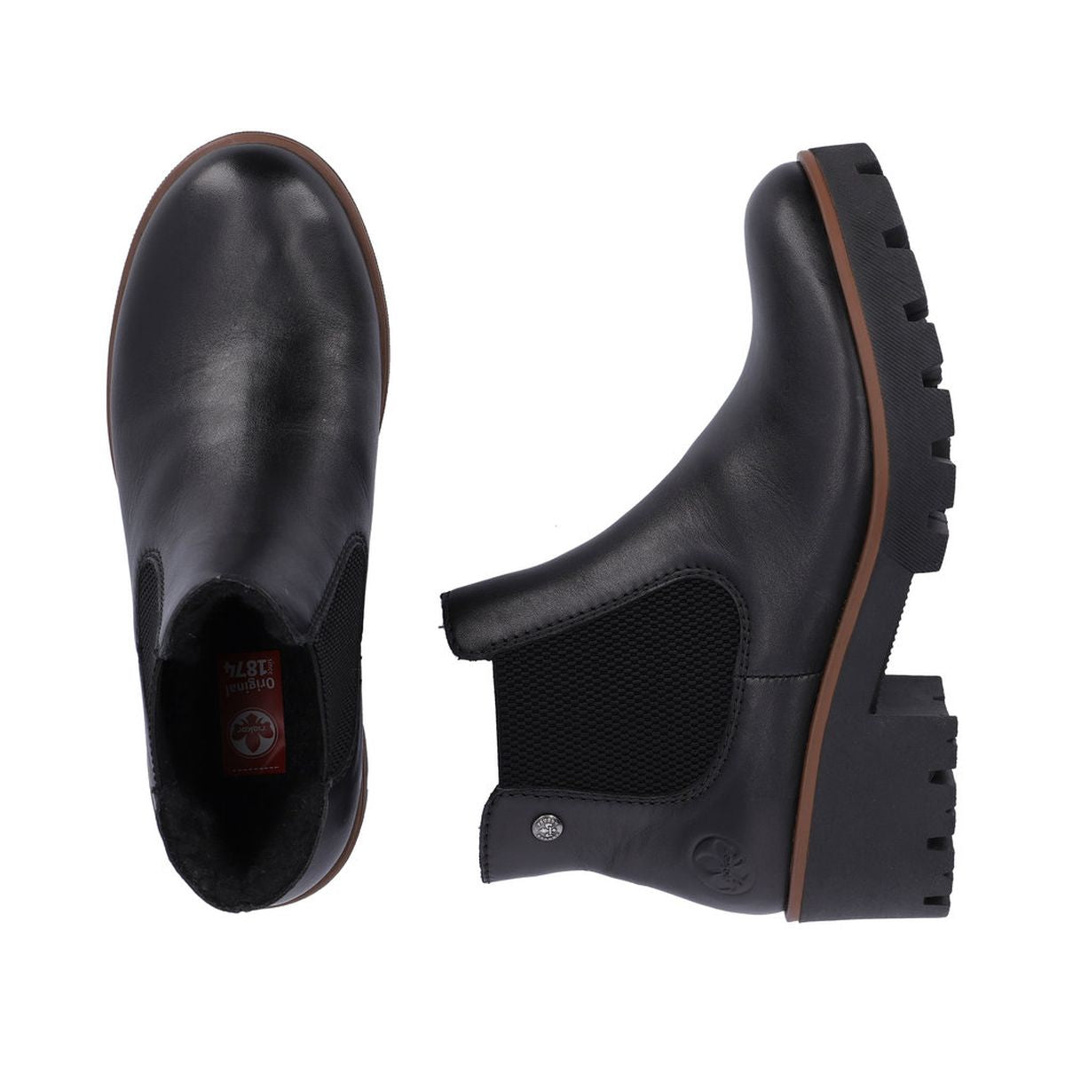 Rieker 79265 Minato Womens Chelsea Boot in Black