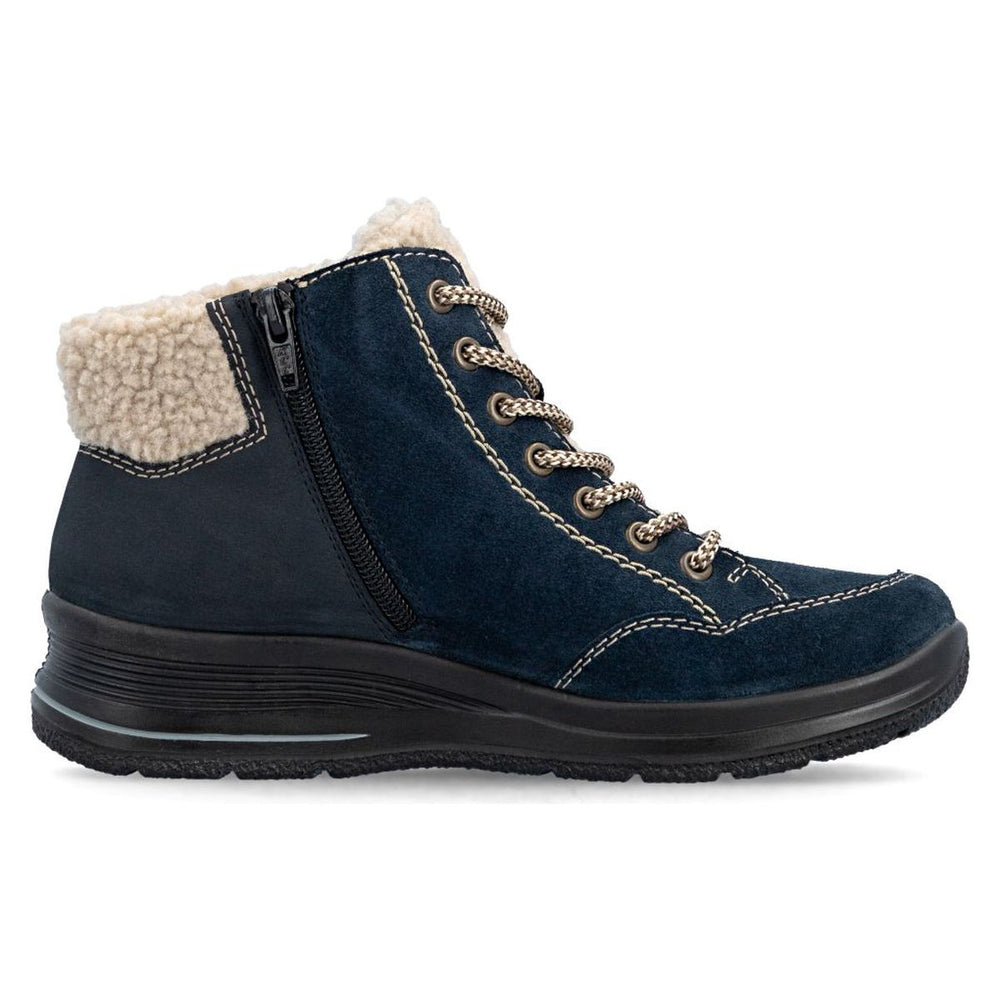 Rieker L7701 Women's TEX Waterproof Short Boots - Blue