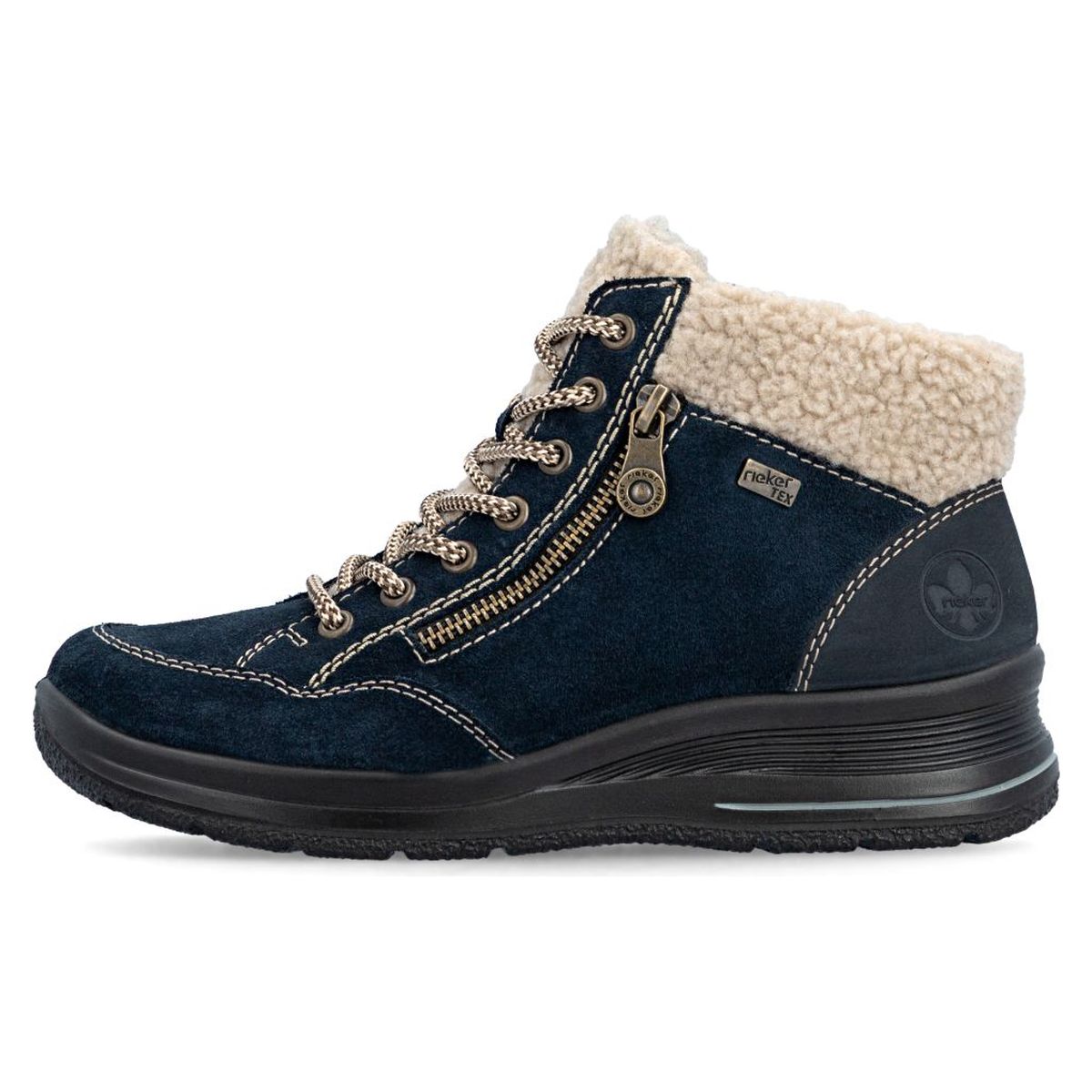 Rieker L7701 Women's TEX Waterproof Short Boots - Blue