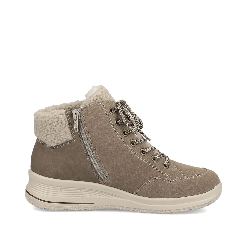 Rieker L7701 Women's TEX Waterproof Short Boots - Beige