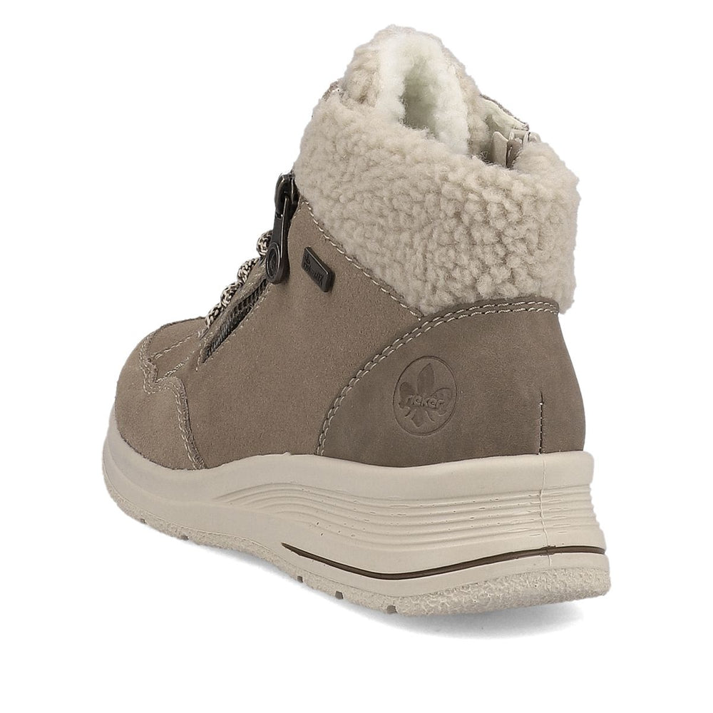 Rieker L7701 Women's TEX Waterproof Short Boots - Beige