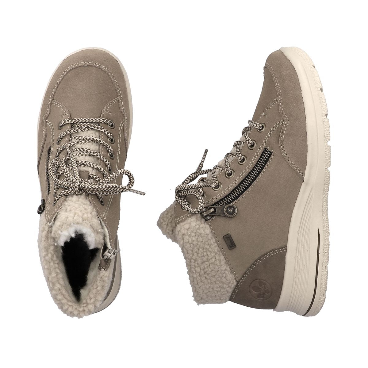 Rieker L7701 Women's TEX Waterproof Short Boots - Beige