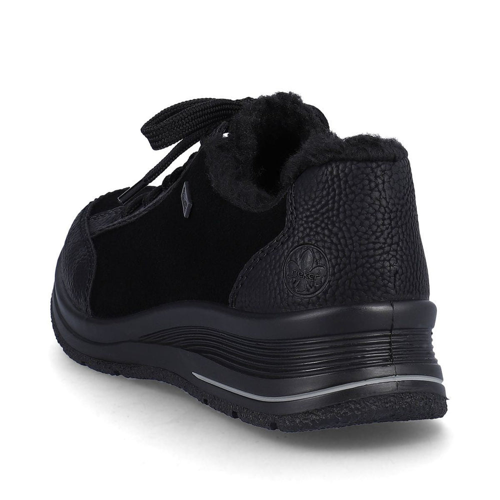 L7702 Lace Up Low Wedge Shoe