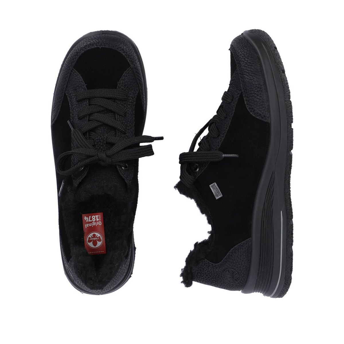 L7702 Lace Up Low Wedge Shoe