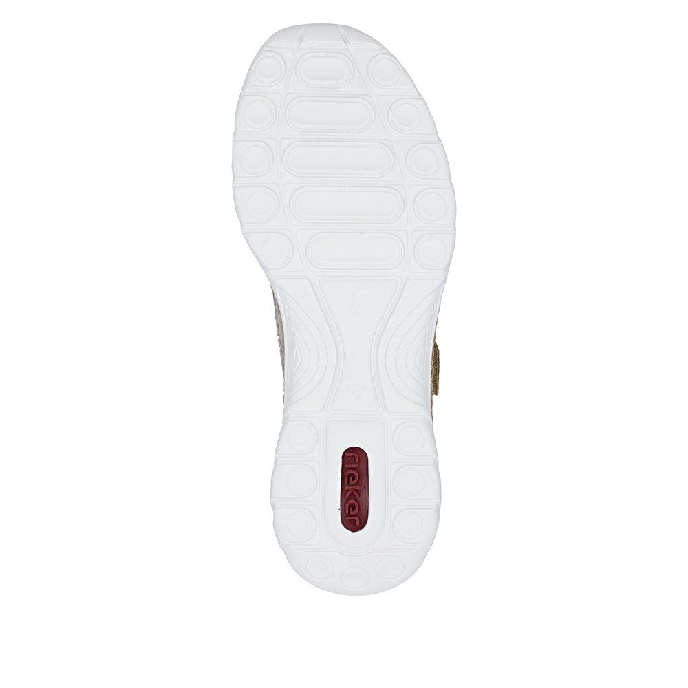 Rieker N4299 Mary Jane Casual Shoe in Metallic