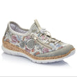 Rieker N42V1-90 Alburi Slip on Sneaker in Floral Print at Walking On a Cloud